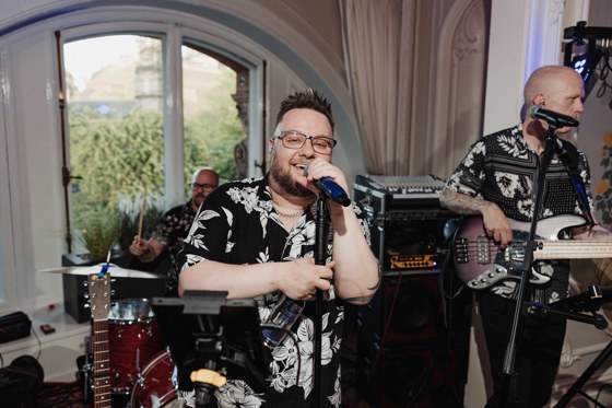 Wedding band performing at Dean Banks at The Pompadour